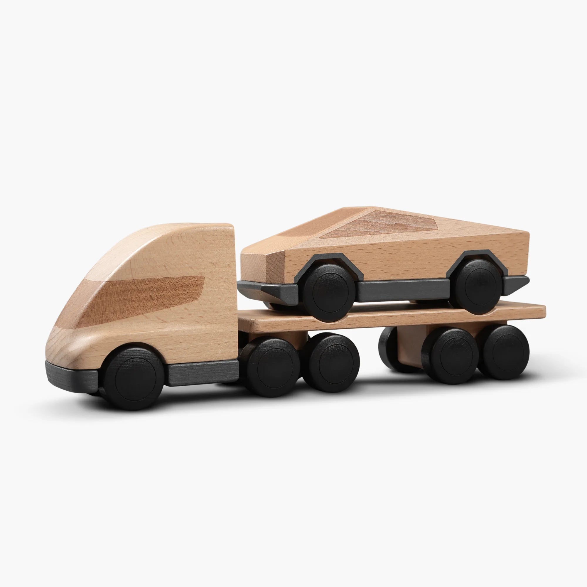 Tesla Semi + Cybertruck Wooden Playset