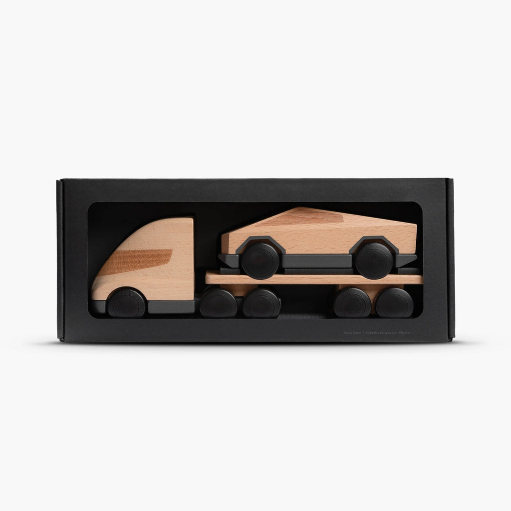 Tesla Semi + Cybertruck Wooden Playset