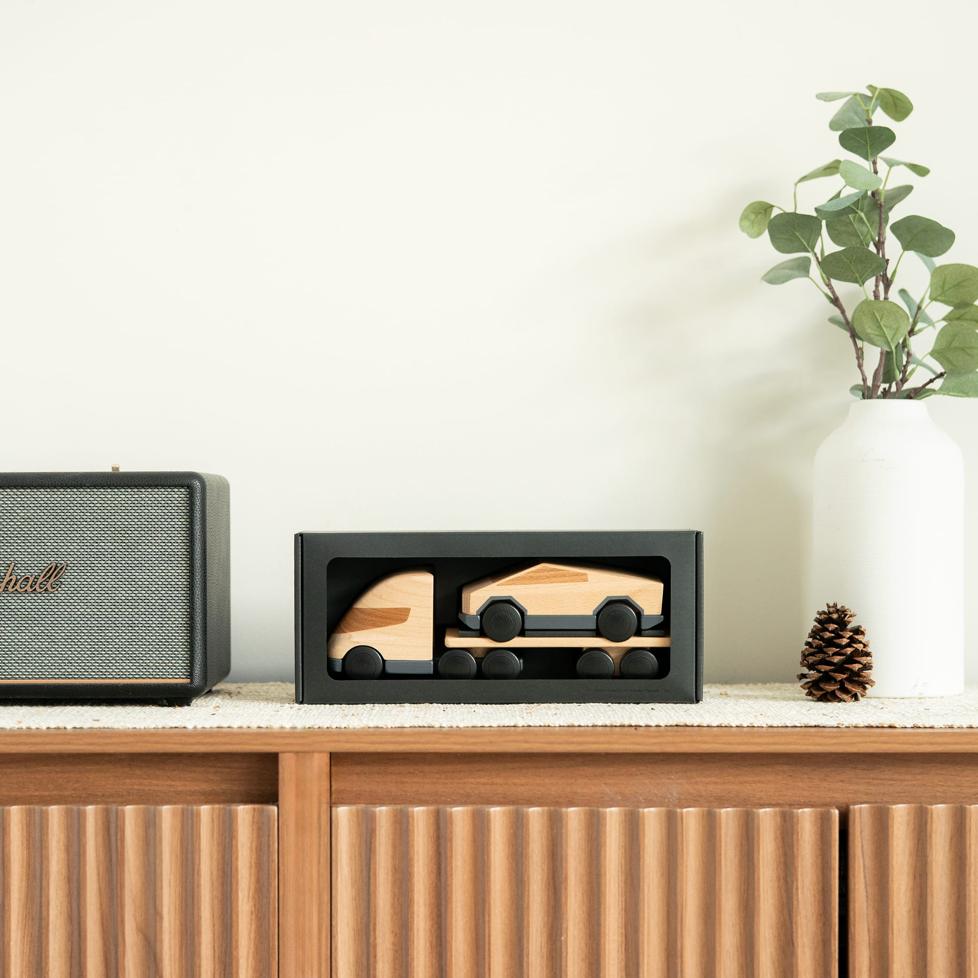 Tesla Semi + Cybertruck Wooden Playset