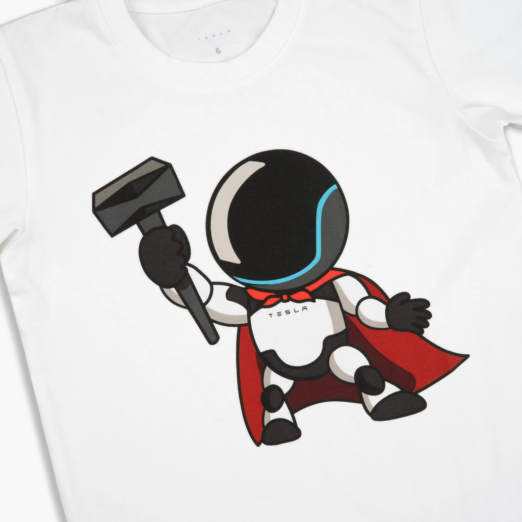 Kids Tesla Optimus Superhero Tee